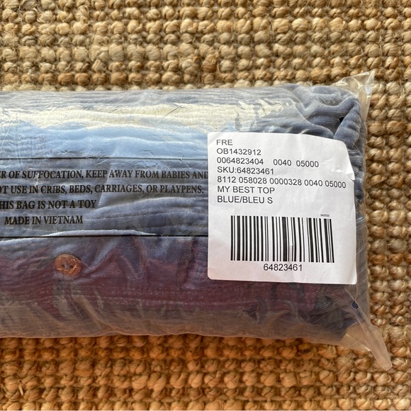 NEW Free People My Best Top Button Down In Eventide Blue - Picture 13 of 16